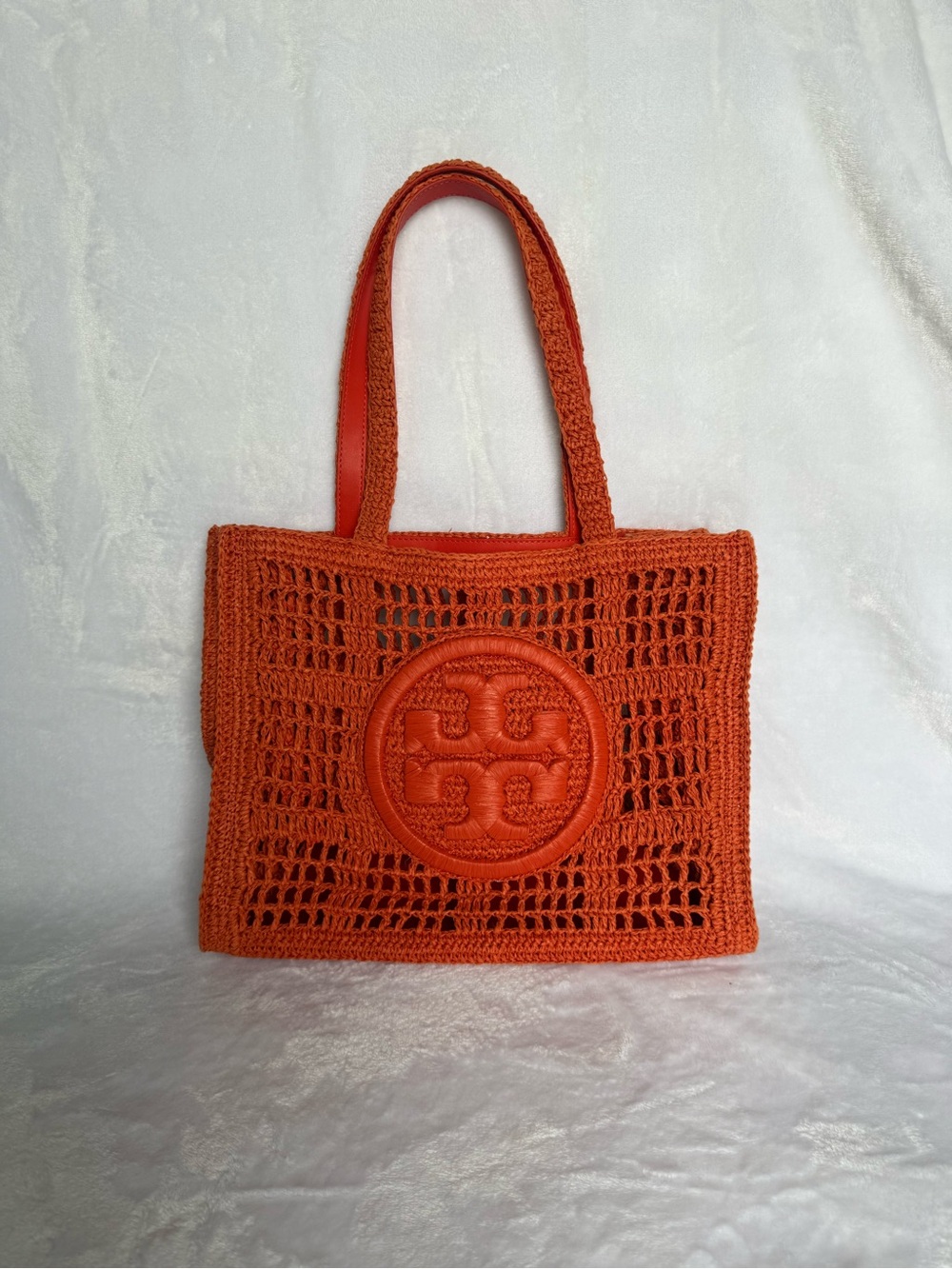 Tory Burch Ella Logo Embroidered Crochet Tote Bag - Picture 6 of 6